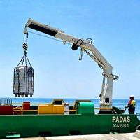 Grue marine à flèche articulée offshore, grue hydraulique haute flexibilité pour les opérations d'entretien des cargaisons des navires