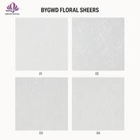 Rideau de fenêtre occultant en polyester blanc texturé de luxe, motif floral, filtrant la lumière, sur mesure, pour villa, hôtel, projet