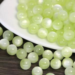 Cuentas Redondas de Acrílico/Plástico/Lucite de 6-16 mm con Efecto Ojo de Gato para Hacer Pulseras, Collares y Joyería Hechos a Mano - Product Image 4