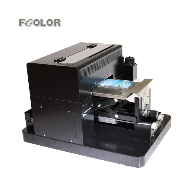 FCOLOR Size Small A4 UV LED Flatbed Printer Mini UV Printing Machine