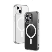 Pour iPhone 17 Pro étui Transparent TPU PC antichoc magnétique clair couverture de téléphone portable pour iPhone 17 16 15 14 13 12 11 Pro Max