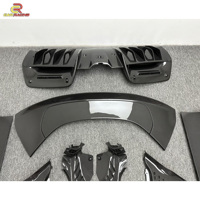 Kit bodi serat karbon kering, suku cadang mobil gaya OEM, Kit bodi serat karbon kering, penutup mesin Diffuser belakang Spoiler depan untuk fer-rari SF90 karbon