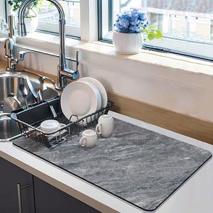 Tapis de drainage de cuisine absorbant en fibre de polyester, 30x40cm, 40x60cm, carré, pour comptoir, salle à manger, bar - Product Image 3