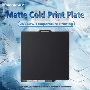 Plaque PEI froide mate double face magnétique flexible 184*184mm pour Antinsky Bambulab A1mini, pince de fixation, impression rapide 26C, surface lisse - Product Image 2