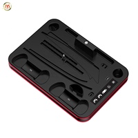 Base de refroidissement pour console JYS-P5201 avec éclairage RGB pour PS5 Slim, station de charge double et support de rangement