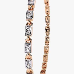 Pulsera de Diamantes de Joyería Fina para Mujer, Pulseras de Diamantes de Oro Rosa de 14K para Niñas y Mujeres - Product Image 2