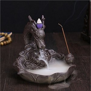 Dragon Ceramic <strong>Incense</strong> Holder <strong>Burner</strong>, Ceramic <strong>Backflow</strong> <strong>Incense</strong> Tower <strong>Burner</strong> Statue Figurine <strong>Incenses</strong> / - Product Image 4