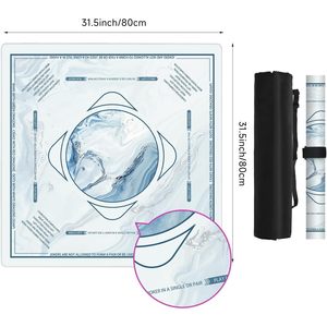 Tapete de Mahjong con Diseño Oceánico, Antideslizante, de Microfibra, Cuadrado, Accesorio de Juego para 4 Jugadores, Recreación Interior, China - Product Image 4