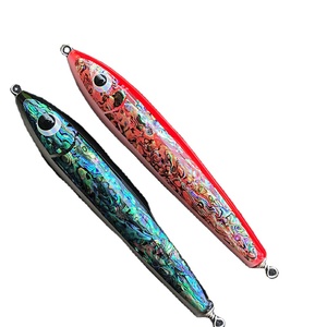 WD107 Collection de pêche haut de gamme en bois de coquille d'ormeau, leurres de traîne, leurres crayon personnalisés, leurres de surface faits à la main - Product Image 1