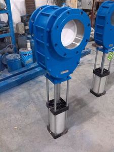 Nhà máy bán hàng trực tiếp của khí nén gốm lót Van cổng đôi cho xả xỉ và xả tro - Product Image 6