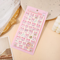 Pegatinas de Resina Transparentes con Dibujos Animados, Resistentes al Agua, Ideales para Material Escolar y Regalos para Niños, Venta al Por Mayor