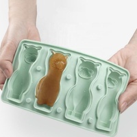 Moule à glaçons en silicone écologique en forme d'alpaga, 4 cavités, moules à glaçons animaux, moules à glaçons en silicone DIY