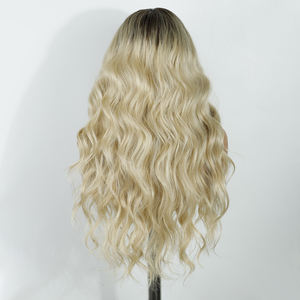 Onda del cuerpo Producto en stock Pelo sintético 360 HD Peluca de encaje Fibra resistente al calor 13x4 HD Por encaje desplumado Pelo sintético Peluca sin pegamento - Product Image 5