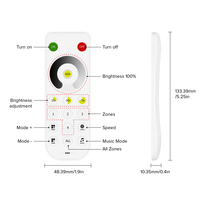 Contrôleur de bande LED à pixels PWM ESann Dimmer Remote SP630E, 4 zones, 2,4 GHz RF, RGB CCT, 5V/12V/24V, bande COB, charge maximale 288W, télécommande