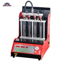 Máquina de Limpieza de Inyectores de Combustible para Motor Automotriz, Ultrasónica con Calentamiento, Herramienta de Prueba para 4 Cilindros, 220-240V, para Taller de Reparación Automotriz