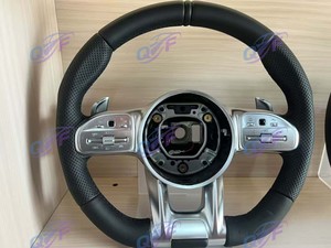 Volante Deportivo W223 de Cuero y Fibra de Carbono para <span class=keywords><strong>Mercedes</strong></span>-<span class=keywords><strong>Benz</strong></span> AMG W222 W253 W213 W206 W463 - Product Image 6