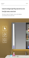 Kabinet Cermin Kamar Mandi Modern Aluminium dengan Desain Lampu Anti-Kabut Tahan Air untuk Penggunaan Hotel dan Rumah
