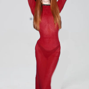 2025 nuevo otoño ajustado sin espalda ahueca hacia fuera ver a través de malla de manga larga Maxi vestido de fiesta de graduación Sexy vestido ceñido al cuerpo de las mujeres - Product Image 6