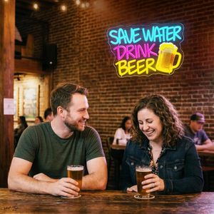 Save water drink beer neon LED dimmable USB powered ambient <b>light</b> shop <b>window</b> decoration <b>light</b> street indicator <b>light</b> 5v - Product Image 4