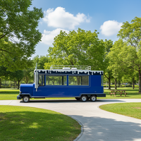 Camion de cuisine complet en fibre de verre et aluminium, fourgon mobile, remorques alimentaires pour hot-dogs et BBQ à vendre