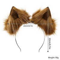 Bandeau Électrique en Peluche POWER avec Oreilles d'Animaux, Rechargeable, pour Halloween, Cosplay, Oreilles de Renard Réalistes Amovibles et Mobiles