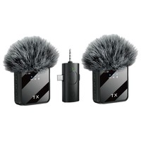Kit de microphone cravate sans fil double F11 de haute qualité avec récepteur à 3 interfaces pour appareils audio iOS, Android et caméras