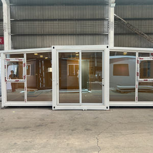 Maison modulaire en conteneur d'acier de 20 pieds et 40 pieds, extensible, préfabriquée, mobile, avec châssis, pieds de soutien, villa moderne, petite maison, hôtel, école - Product Image 1