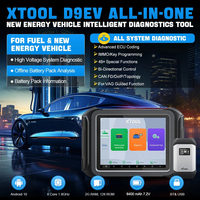 Lector de Códigos OBD2 D9EV 12V para Autos Eléctricos con Prueba de Batería, Limpiador de Inyectores de Combustible y Más de 45 Funciones de Reinicio (Tesla/BYD)