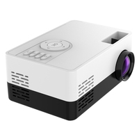 Ventes en gros de projecteurs mini LED domestiques J15 1920 x 1080P HD avec support trépied, type de prise : prise UK (noir et blanc)