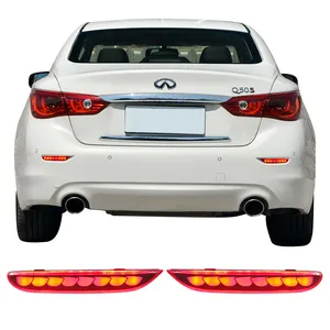 P & D lampu penanda reflektor Bumper LED, untuk Infiniti Q50 QX30 QX60 QX56 QX80 lampu rem dengan sinyal belok berurutan