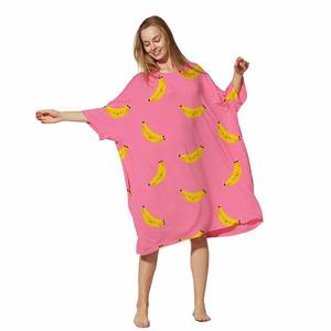 Camicia da notte corta da donna Oversize t-shirt personalizzata con frutta tutta la stampa <span class=keywords><strong>pigiama</strong></span> estivo di raffreddamento taglia unica <span class=keywords><strong>in</strong></span> bambù - Product Image 1