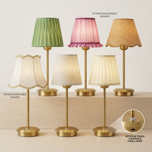 Lampada <span class=keywords><strong>da</strong></span> <span class=keywords><strong>Tavolo</strong></span> Classica <span class=keywords><strong>da</strong></span> <span class=keywords><strong>Esterno</strong></span> per Hotel, Senza Fili, Vintage, Dorata, a Batteria Ricaricabile, Lussuosa, Portatile, per Decorazioni Matrimoniali - Product Image 2