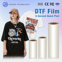Rouleau de film PET A3 A4 DTF 60CM à pelage à chaud pour impression par transfert thermique sur tissu textile, double face