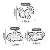 Ensemble d'épingles en émail souple motif molécule florale, broche en alliage de zinc pour sac à dos, veste, chapeau, revers, décoration, objet de collection