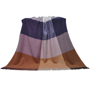 Màu Xanh Phượng mềm mặc tùy chỉnh em bé chăn 90% len 10% Cashmere nhân vật Xe đẩy sơ sinh Boho bắc cực ném bên trong - Product Image 6