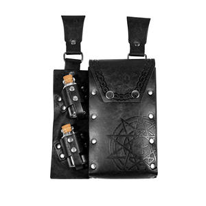 Zesi Medieval Alchemy cuir Fanny Pack avec 2 bouteilles de médicaments en liège Halloween Fantasy Wizard costume accessoires - Product Image 1