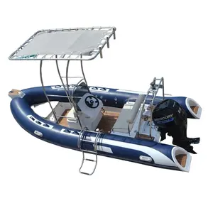 20 Năm Trung Quốc Nhà Cung Cấp 8 Người Bán Cứng Nhắc Sợi Thủy Tinh Thân Inflatable Chèo Thuyền Với Động Cơ Phía Ngoài