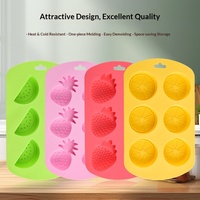 Nouveaux moules à glace en silicone pour fruits - Formes fraise, pastèque, ananas - Congélation rapide et démoulage facile