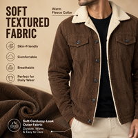 Chaqueta de Invierno Personalizada para Hombre, Forrada de Sherpa, Estilo Aviador Vintage, con Cuello de Piel Sintética, Chaqueta Bomber de Trabajo con Logotipo