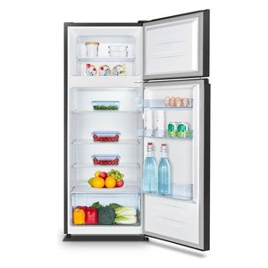 <b>Top</b>-Freezer Refrigerator Double Door 55x54.2x143.4cm Static Cooling 41L <b>Net</b> Freezer Capacity Black Class E - Product Image 2