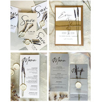 Numéros de table de fête de mariage de luxe Nom d'invité Cartes de menu de mariage lavande