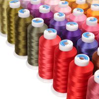 181 couleurs disponibles, fil à broder pour machine à broder de haute ténacité, 120D/2 4000m, 100% polyester, filaments teints, marque YH