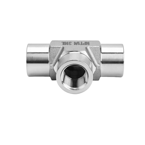 מחבר טי נקבה SUS316L 3000psi עם הברגה לחיבור צינור NPT1/4 לשימוש תעשייתי - Product Image 5