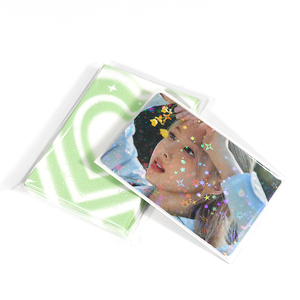 1000 pièces neuves !!! Série Macaron holographique, forme de cœur, mat + petites étoiles, pochettes pour cartes photo KPOP - Product Image 4