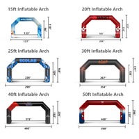 Arches gonflables publicitaires extérieures en tissu Oxford 420D avec impression personnalisée pour événements et courses