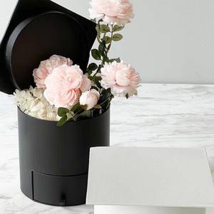 毕业独特怀旧精致抽屉式惊喜礼品盒圆形研究生博士帽子帽盒花卉包装 - Product Image 5