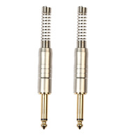 Câble audio pour guitare mono avec fiche plaquée or en alliage de zinc épaissi, pour soudure DIY, 6,35 mm, pour approvisionnement transfrontalier
