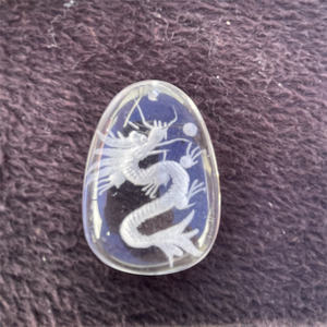 Oyma desen ile doğal temizle kuvars kolye hediye için buda kolye ejderha kolye kristal el sanatları - Product Image 6