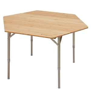WDF <span class=keywords><strong>Table</strong></span> <span class=keywords><strong>pliante</strong></span> en bambou Design Portable <span class=keywords><strong>6</strong></span> <span class=keywords><strong>personnes</strong></span> pieds en aluminium pour camping pique-nique ou <span class=keywords><strong>table</strong></span> de meubles de maison - Product Image 1