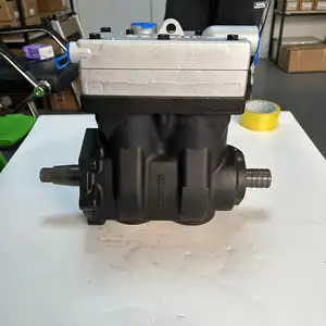 SINOTRUK HOWO Shacman High Quality Truck Spare Parts-Double Cylinder Water-Cooled Air Compressor VG1099130010